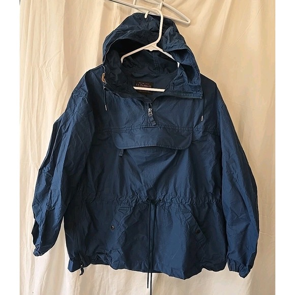 Filson Hooded Deck Jacket Cotton Anorak Blue Womens Large L Rain Coat USA Made - Picture 1 of 16